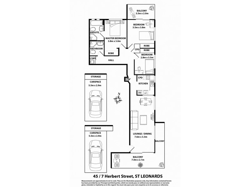 45/7 Herbert Street, St Leonards NSW 2065 Floorplan