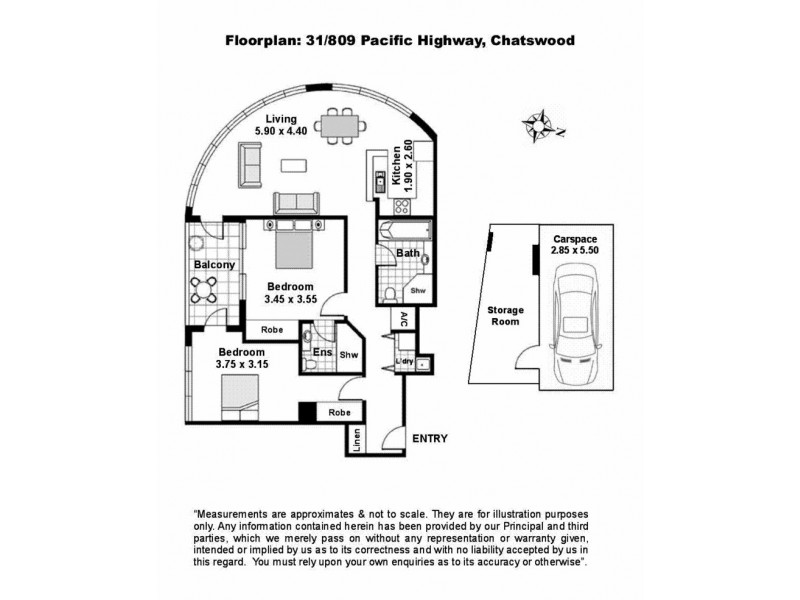 31/809 Pacific Highway, Chatswood NSW 2067 Floorplan