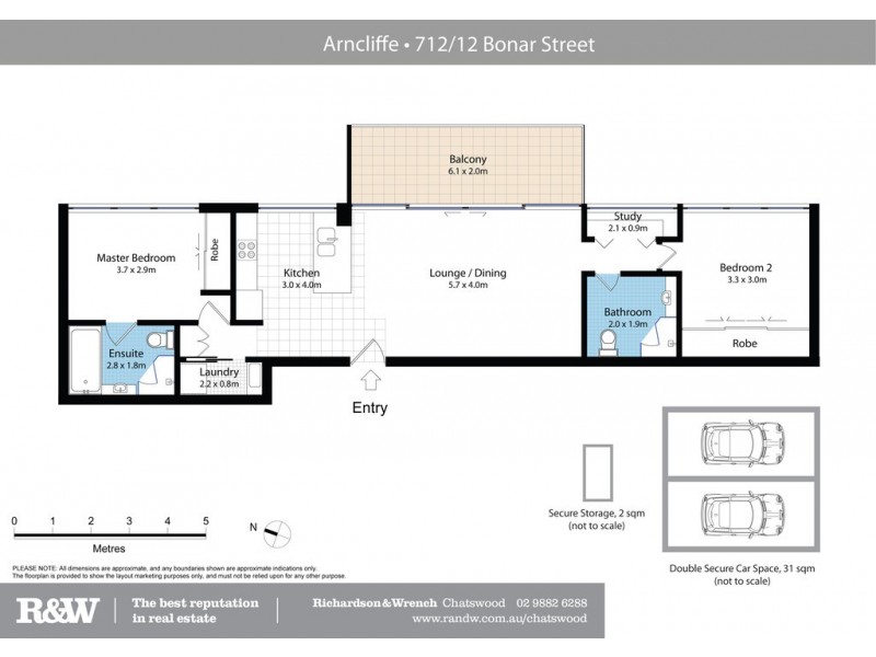 712/12 Bonar Street, Arncliffe NSW 2205 Floorplan