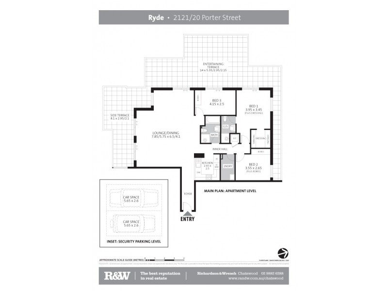 2121/20 Porter Street, Ryde NSW 2112 Floorplan