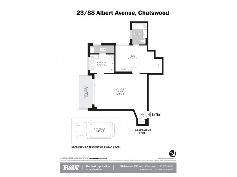 23/88 Albert Avenue, Chatswood NSW 2067 Floorplan