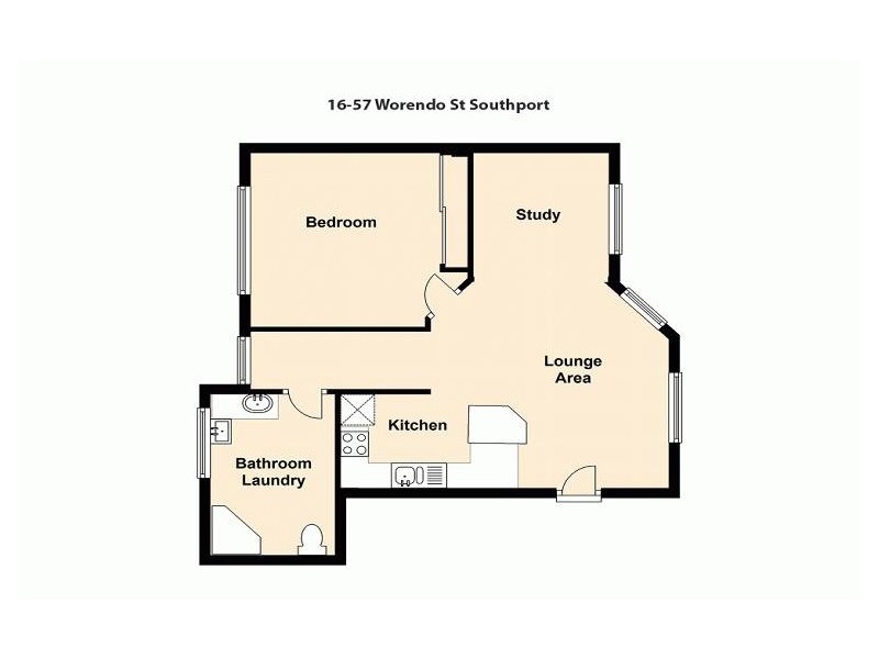 16/57 Worendo Street, Southport QLD 4215 Floorplan