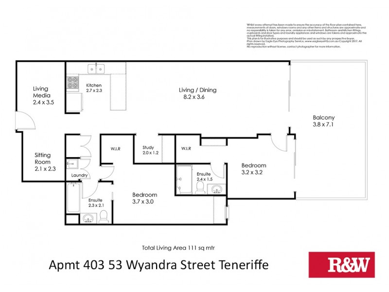 403/53 Wyandra Street, Teneriffe QLD 4005 Floorplan