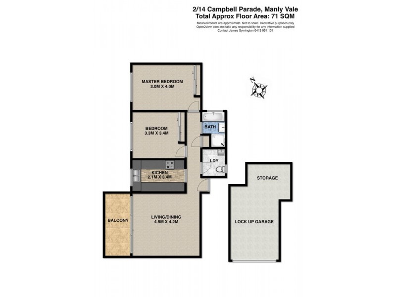 2/14 CAMPBELL PDE, Manly Vale NSW 2093 Floorplan