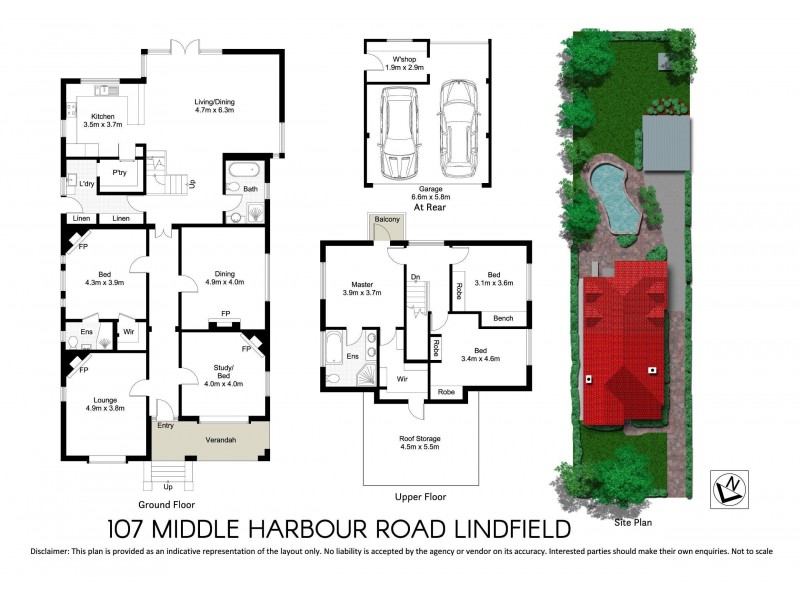 107 Middle Harbour Road, Lindfield NSW 2070 Floorplan