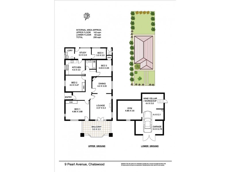 9 Pearl Avenue, Chatswood NSW 2067 Floorplan