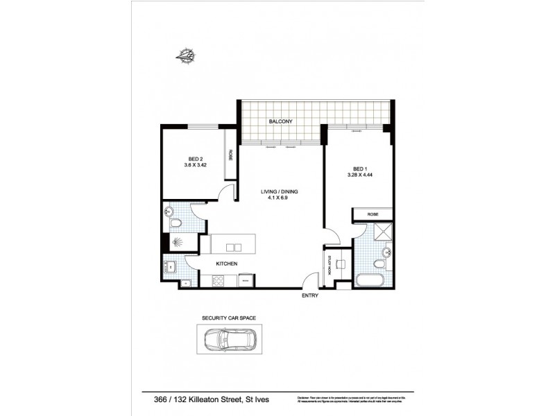 366/132 Killeaton St, St Ives NSW 2075 Floorplan