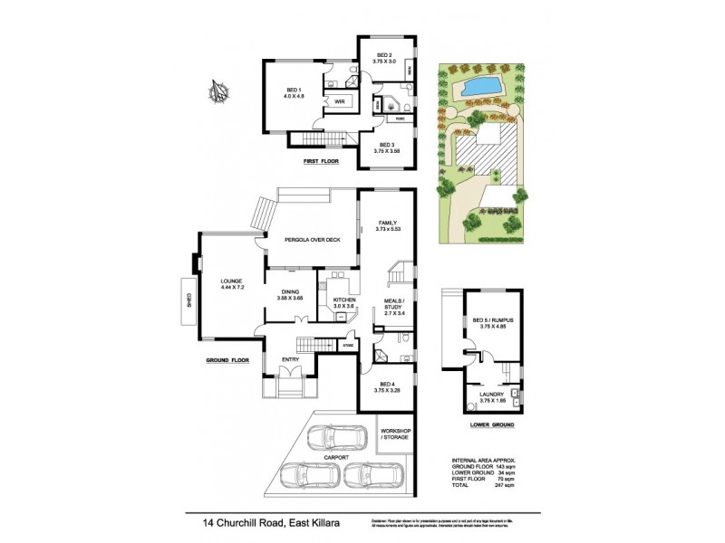 14 Churchill Road, East Killara NSW 2071 Floorplan
