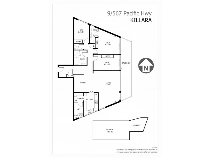 9/567 Pacific Hwy, Killara NSW 2071 Floorplan