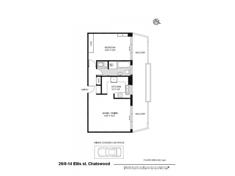29/8-14 Ellis St, Chatswood NSW 2067 Floorplan
