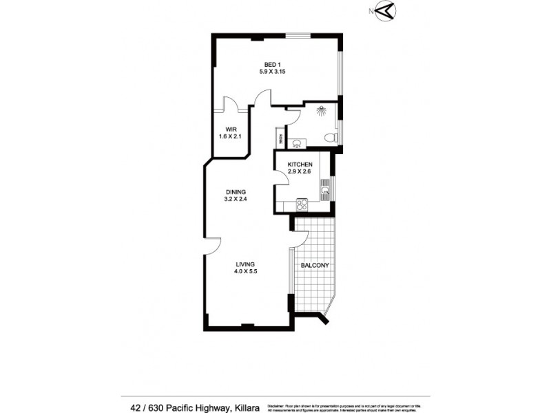 42/630 Pacific Hwy, Killara NSW 2071 Floorplan