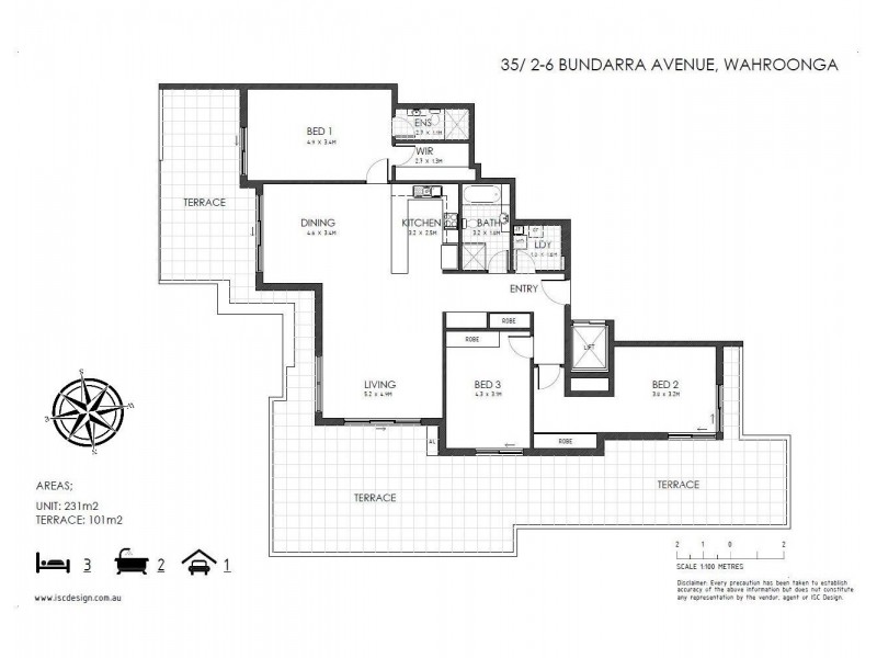 35/2-6 Bundarra Ave, Wahroonga NSW 2076 Floorplan