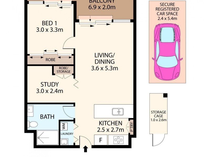 305/390 Pacific Hwy, Lane Cove NSW 2066 Floorplan