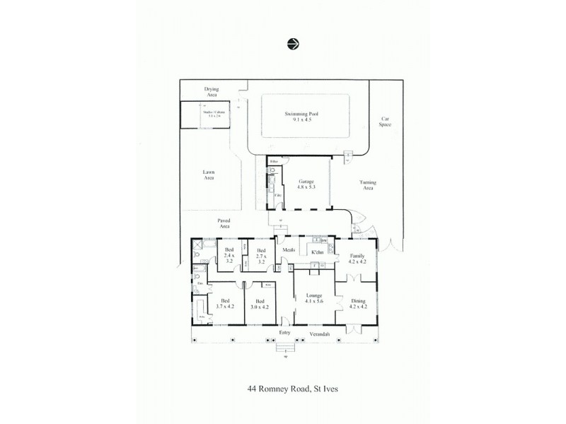 44 Romney rd, St Ives NSW 2075 Floorplan