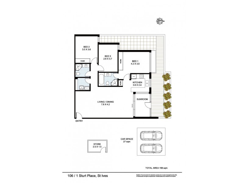 106/3 Sturt Pl, St Ives NSW 2075 Floorplan
