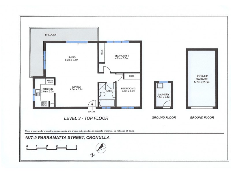 18/7-9 Parramatta Street, Cronulla NSW 2230 Floorplan
