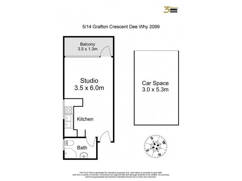 5/14 Grafton Crescent, Dee Why NSW 2099 Floorplan