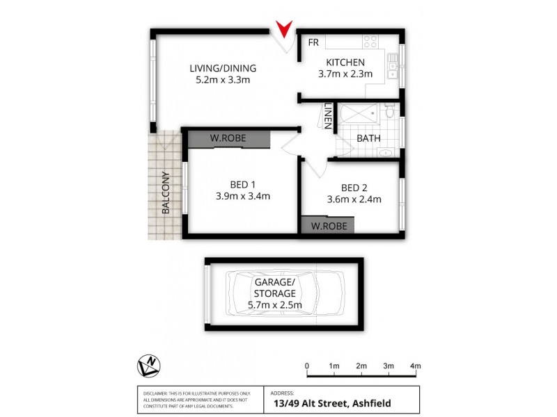 13/49 Alt Street, Ashfield NSW 2131 Floorplan