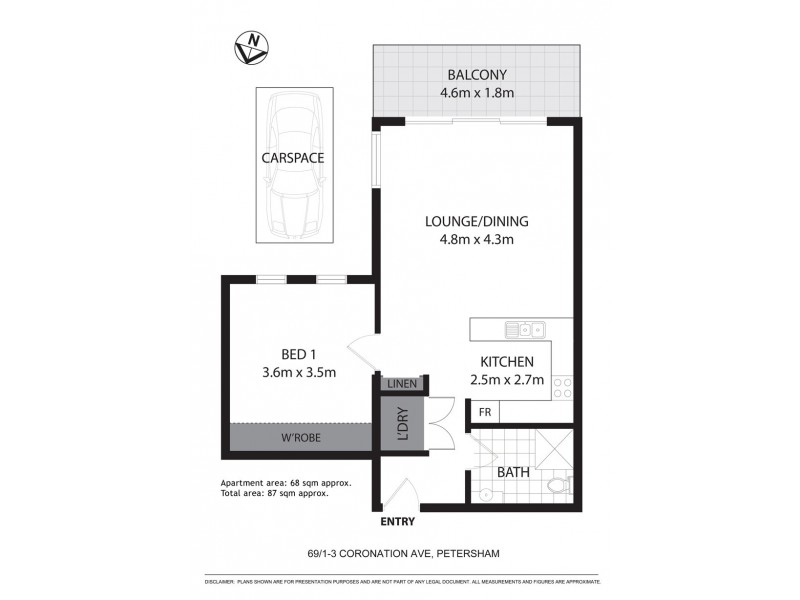 69/1-3 Coronation Avenue, Petersham NSW 2049 Floorplan