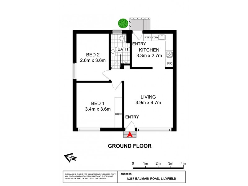 4/267-269 Balmain Road, Lilyfield NSW 2040 Floorplan