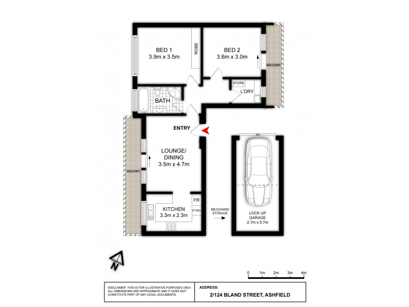 2/124 Bland Street, Ashfield NSW 2131 Floorplan