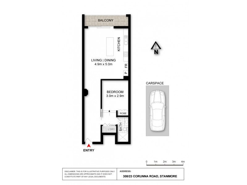 308/23 Corunna Road, Stanmore NSW 2048 Floorplan