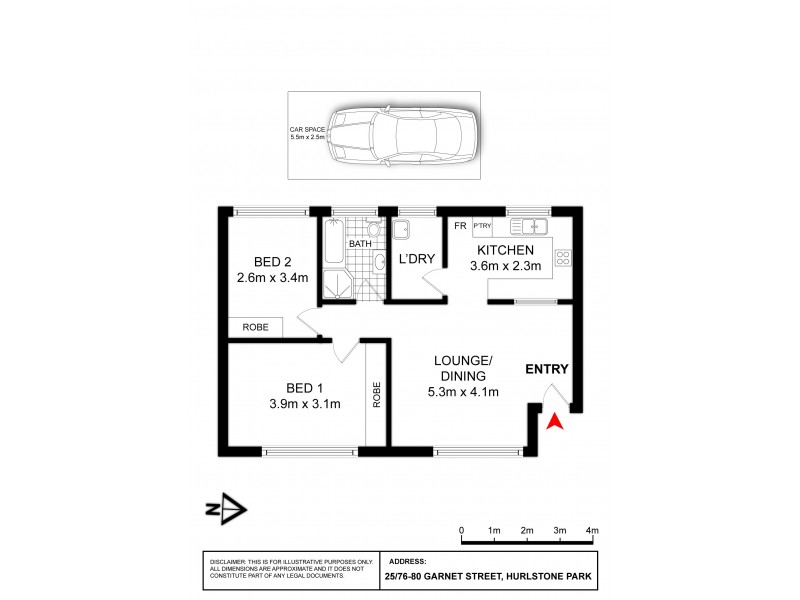25/76 Garnet Street, Hurlstone Park NSW 2193 Floorplan