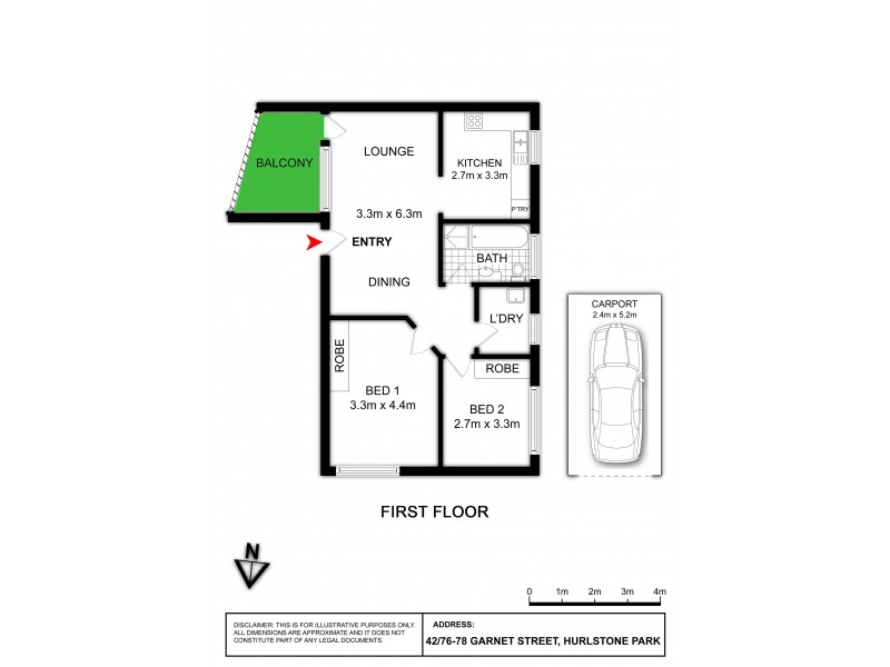 42/76 Garnet Street, Hurlstone Park NSW 2193 Floorplan