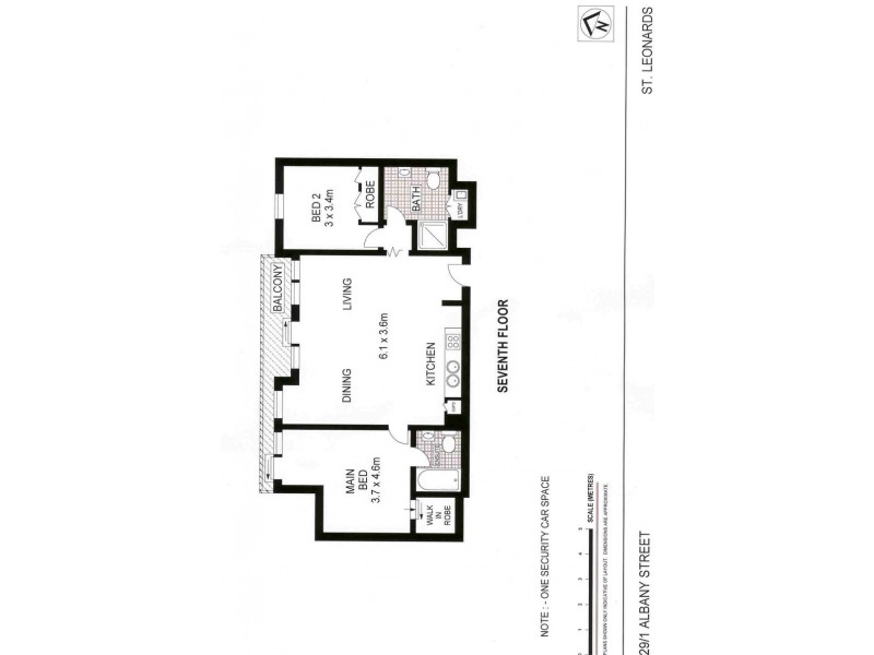29/1 Albany St, St Leonards NSW 2065 Floorplan