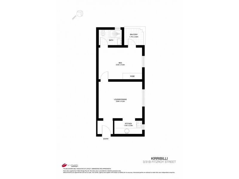 3/31B Fitzroy Street, Kirribilli NSW 2061 Floorplan