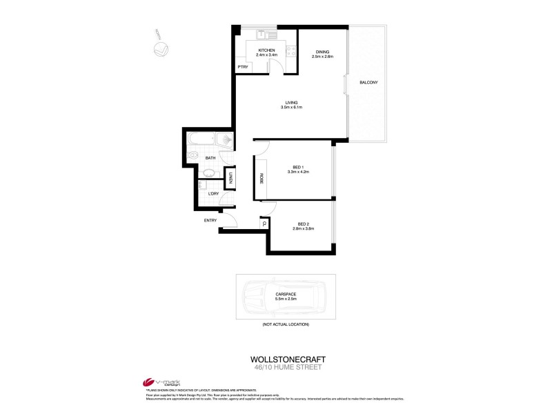 46/10 Hume Street, Wollstonecraft NSW 2065 Floorplan
