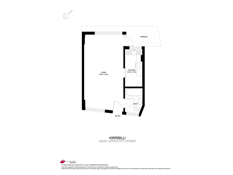 109/57 Upper Pitt, Kirribilli NSW 2061 Floorplan