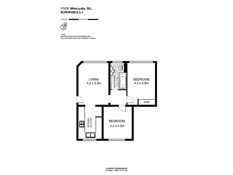 11/3 Waruda Street, Kirribilli NSW 2061 Floorplan