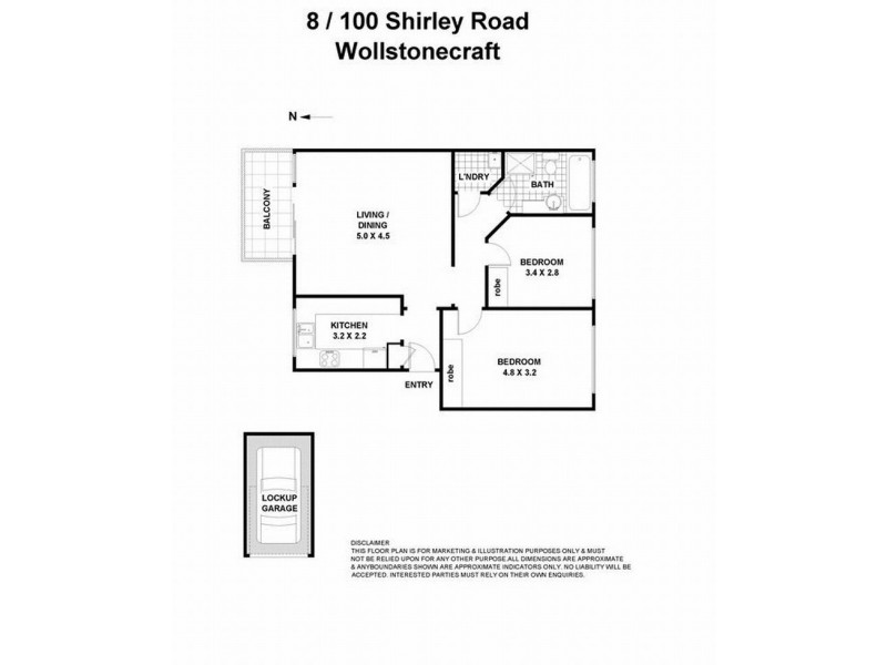 8/100 Shirley Road, Wollstonecraft NSW 2065 Floorplan