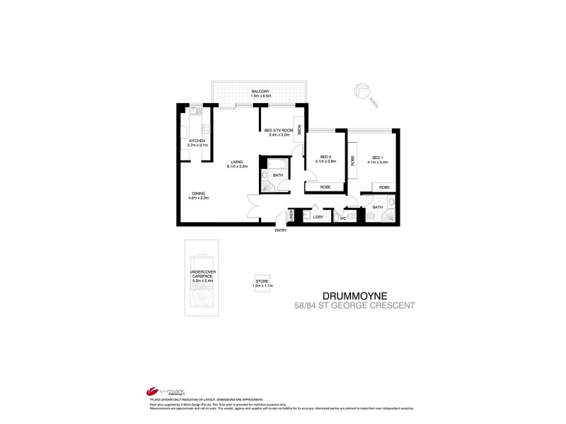 58/84 St Georges Crescent, Drummoyne NSW 2047 Floorplan