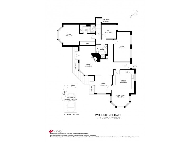 1/70 Milray Avenue, Wollstonecraft NSW 2065 Floorplan