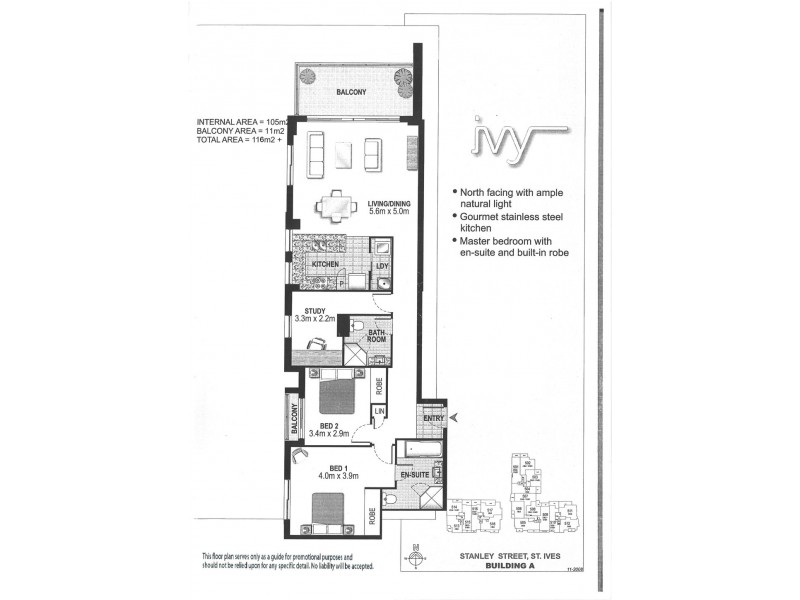 701/36 Stanley Street, St Ives NSW 2075 Floorplan