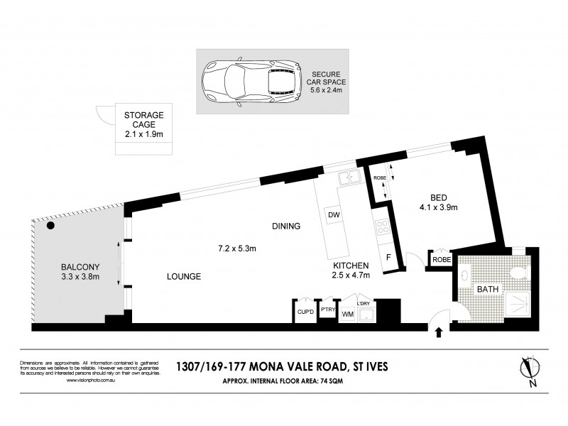 1307/169 Mona Vale Road, St Ives NSW 2075 Floorplan