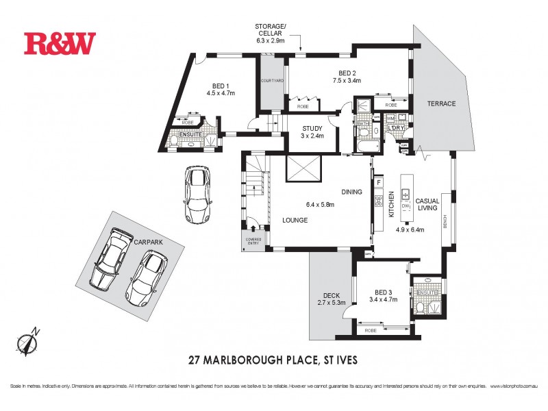 27 Marlborough Place, St Ives NSW 2075 Floorplan