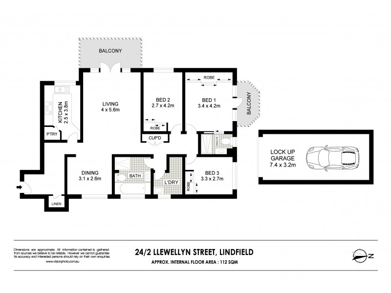 24/2 Llewellyn Street, Lindfield NSW 2070 Floorplan