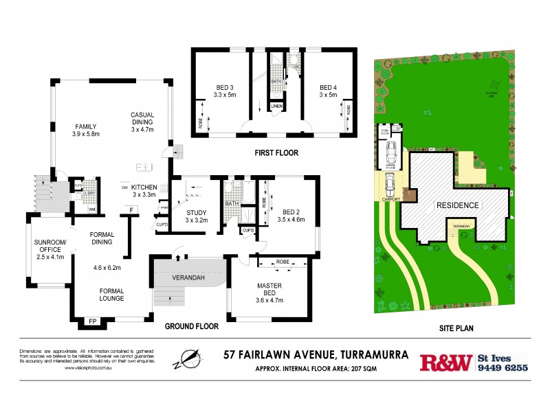 57 Fairlawn Avenue, Turramurra NSW 2074 Floorplan