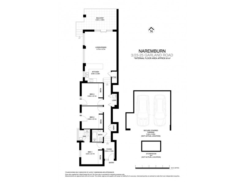 3/23-25 Garland Road, Naremburn NSW 2065 Floorplan