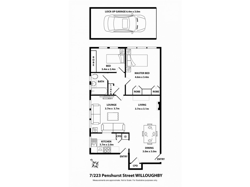 7-223 Penshurst Street, Willoughby NSW 2068 Floorplan