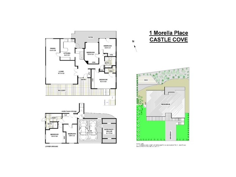 1 Morella Place, Castle Cove NSW 2069 Floorplan