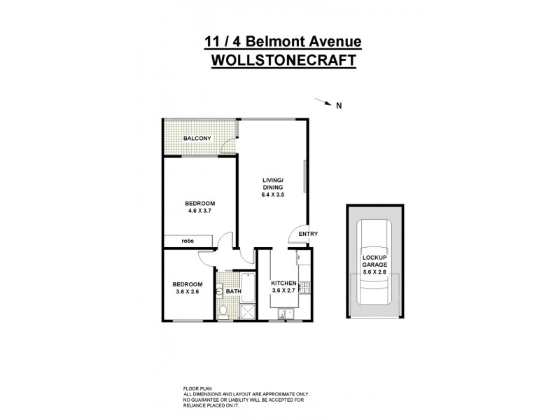 11/4  Belmont Ave, Wollstonecraft NSW 2065 Floorplan