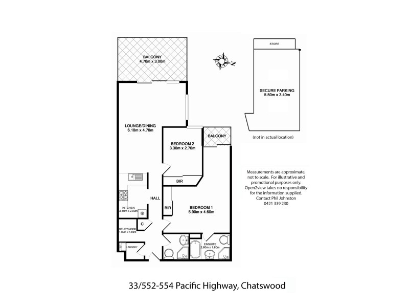 33/552 Pacific Highway, Chatswood NSW 2067 Floorplan