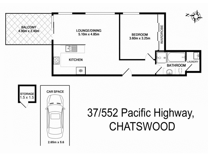 37/552 Pacific Hwy, Chatswood NSW 2067 Floorplan