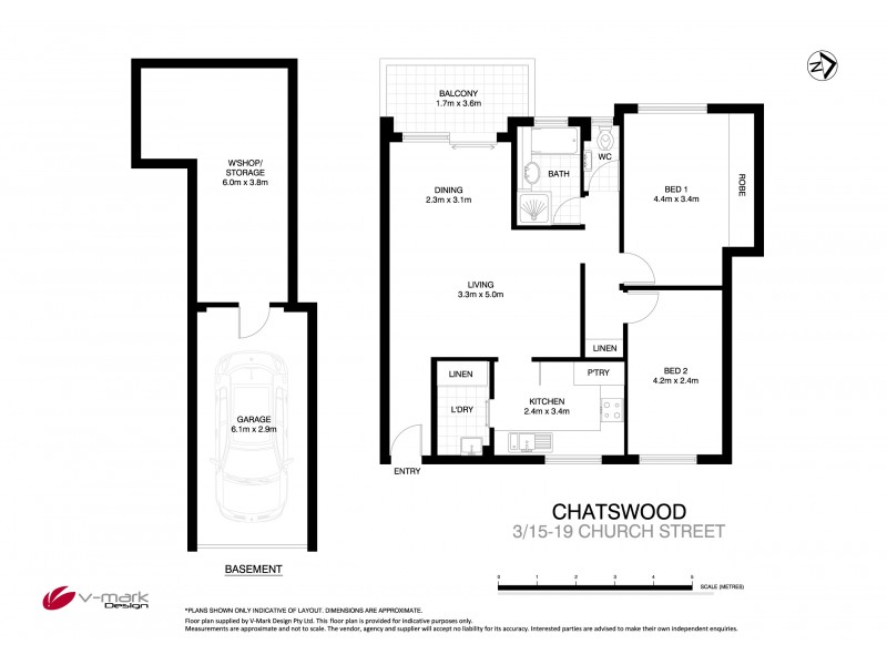 3/15 Church Street, Chatswood NSW 2067 Floorplan