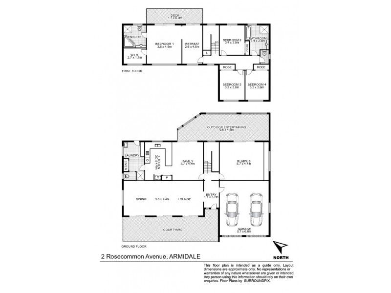 2 Rosecommon Avenue, Armidale NSW 2350 Floorplan