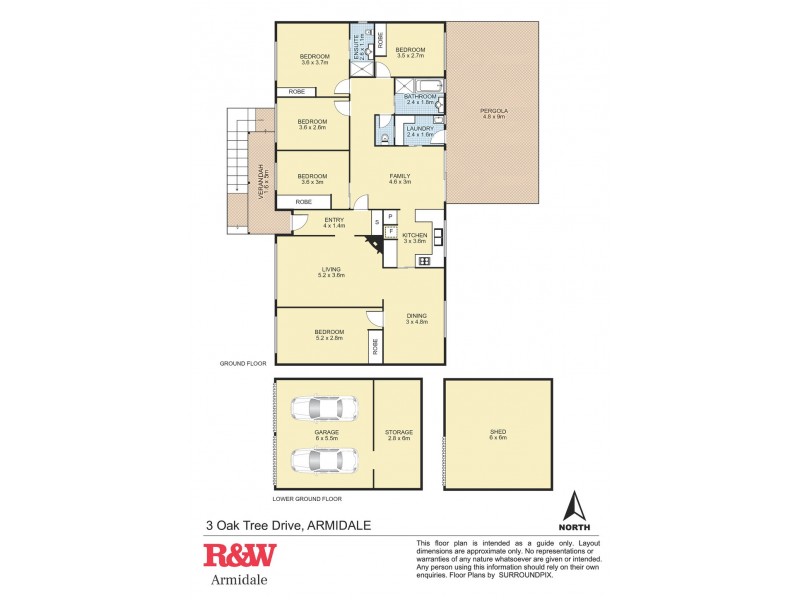 3 Oak Tree Drive, Armidale NSW 2350 Floorplan